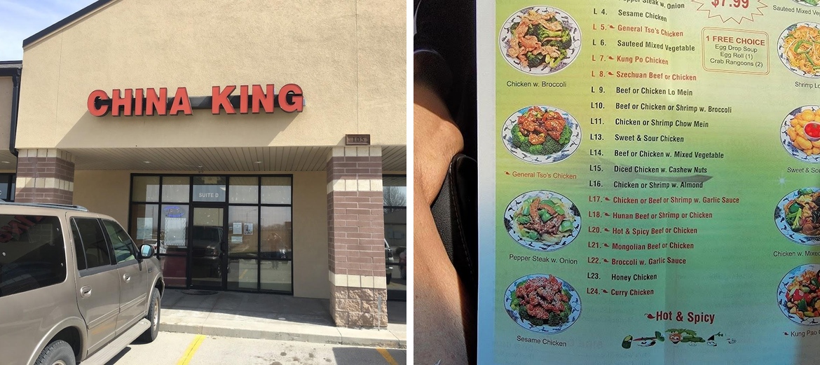 China King Menu